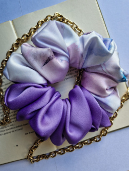 scrunchie-scrunchies-gumki scrunchies-gumki do włosów-gumka do włosów-gumka jedwabna-scrunchie liliowa