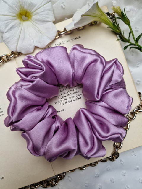 Scrunchie jedwabna Lilac L Scrunchie jedwabna Lilac L
