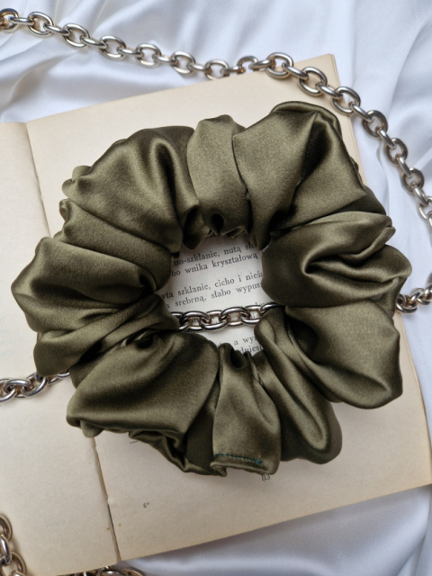 Scrunchie jedwabna Olive L Scrunchie jedwabna Olive L