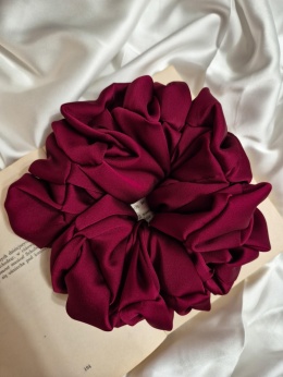 scrunchies-scrunchie xxl- bordowa duża scrunchie-duża malinowa scrunchie-scrunchie xxl bordowa-bordowe scrunchies