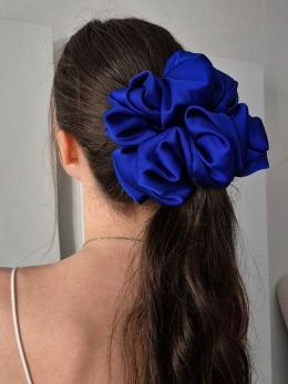 scrunchies-scrunchie xxl-niebieska ogromna scrunchie-duża szafirowa scrunchie-scrunchie xxl niebieska-niebieska scrunchie