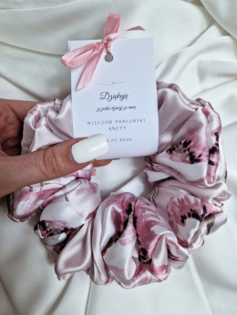 Podziękowanie na wieczór panieński - scrunchie XL z owijką