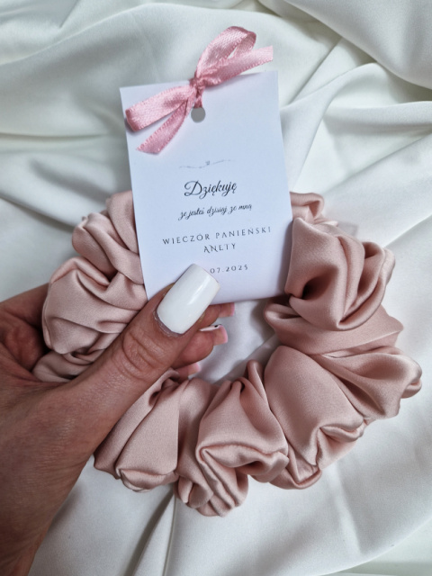 Podziękowanie na wieczór panieński - scrunchie L z owijką Podziękowanie na wieczór panieński - scrunchie L z owijką