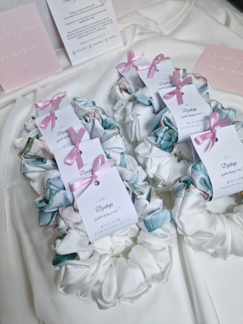 Podziękowanie na wieczór panieński - scrunchie L z owijką Podziękowanie na wieczór panieński - scrunchie L z owijką