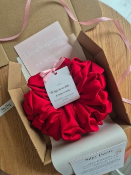 Podziękowanie na wieczór panieński - scrunchie XXL z owijką
