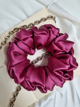 Scrunchie jedwabna Amaranth XL