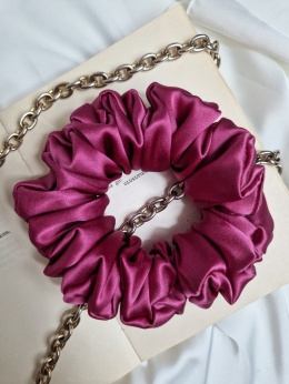 Scrunchie jedwabna Amaranth L
