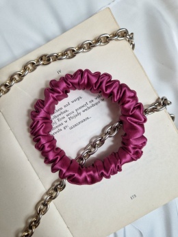 Scrunchie jedwabna Amaranth S