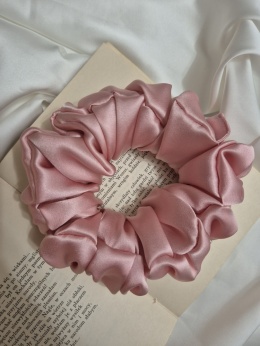 Scrunchie jedwabna Baby Pink XL