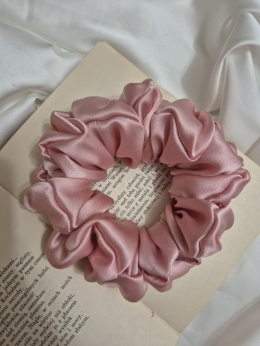 Scrunchie jedwabna Baby Pink L