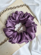 Scrunchie jedwabna Blueberry Yoghurt L