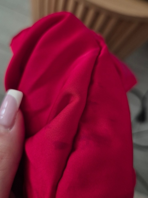 Scrunchie Velvet Red XXL - USZKODZONA/ZABRUDZENIE MATERIAŁU