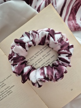 Scrunchie gumka do włosów mahoniowy wzór - Cardamon M