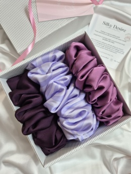 zestaw prezentowy dla niej-zestaw prezentowy scrunchie-zestaw gumek do włosów-prezent dla niej na święta-duża gumka do włosów